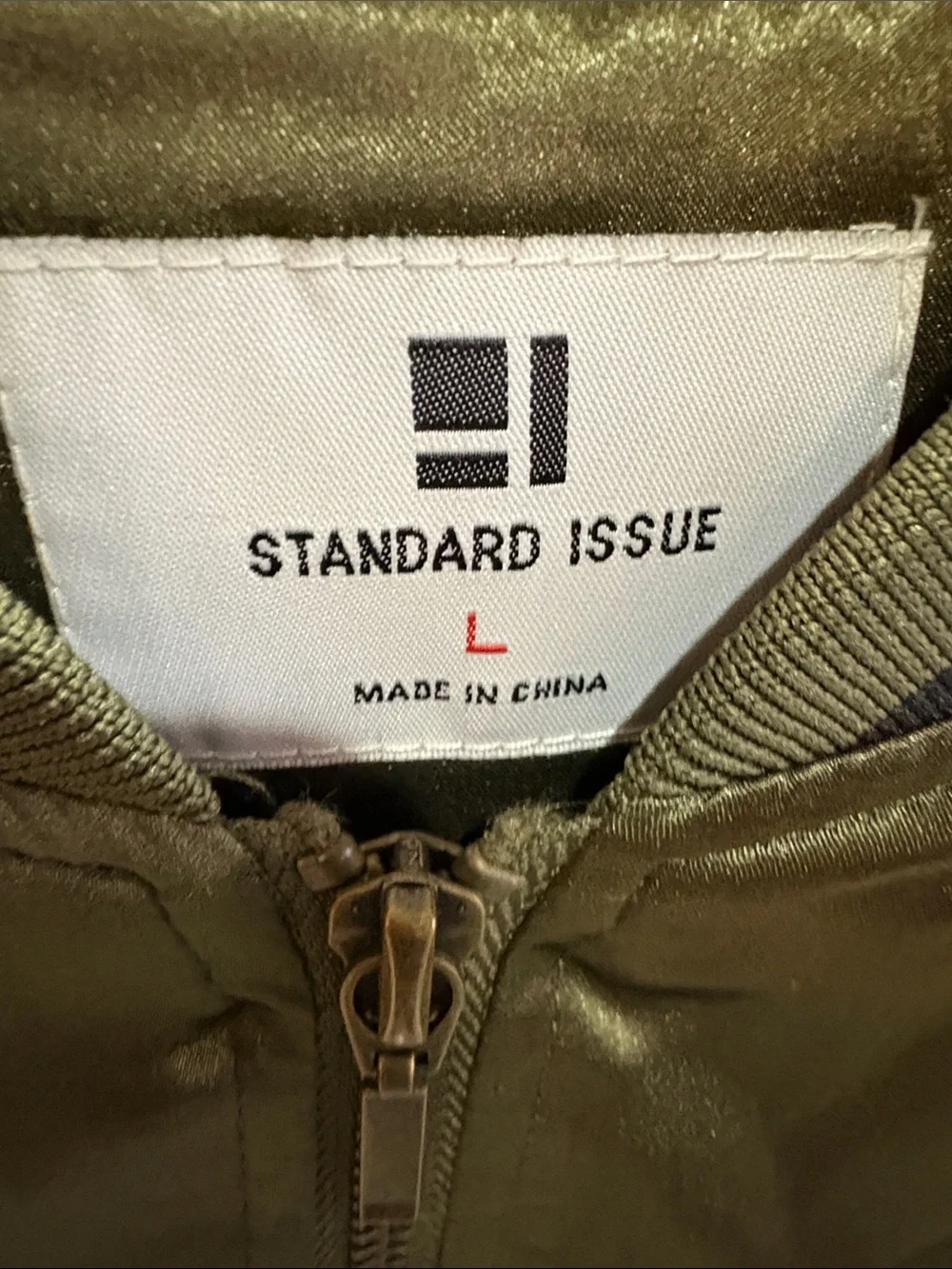 Standard Issue Olive and Black Embroidered Bomber Jacket